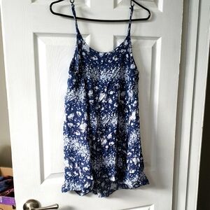 Brandy Melville blue floral slip dress sundress